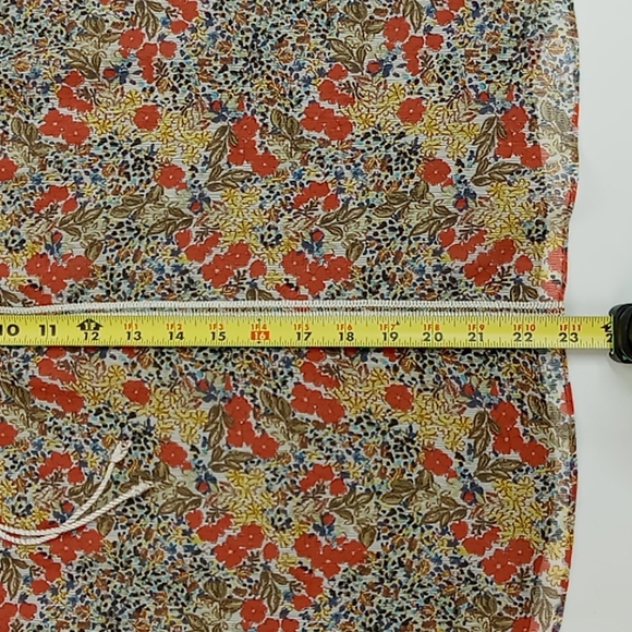 Alexis "Samera" Floral Print Peasant Top With Out Tassels Women's Size Large - Picture 9 of 13